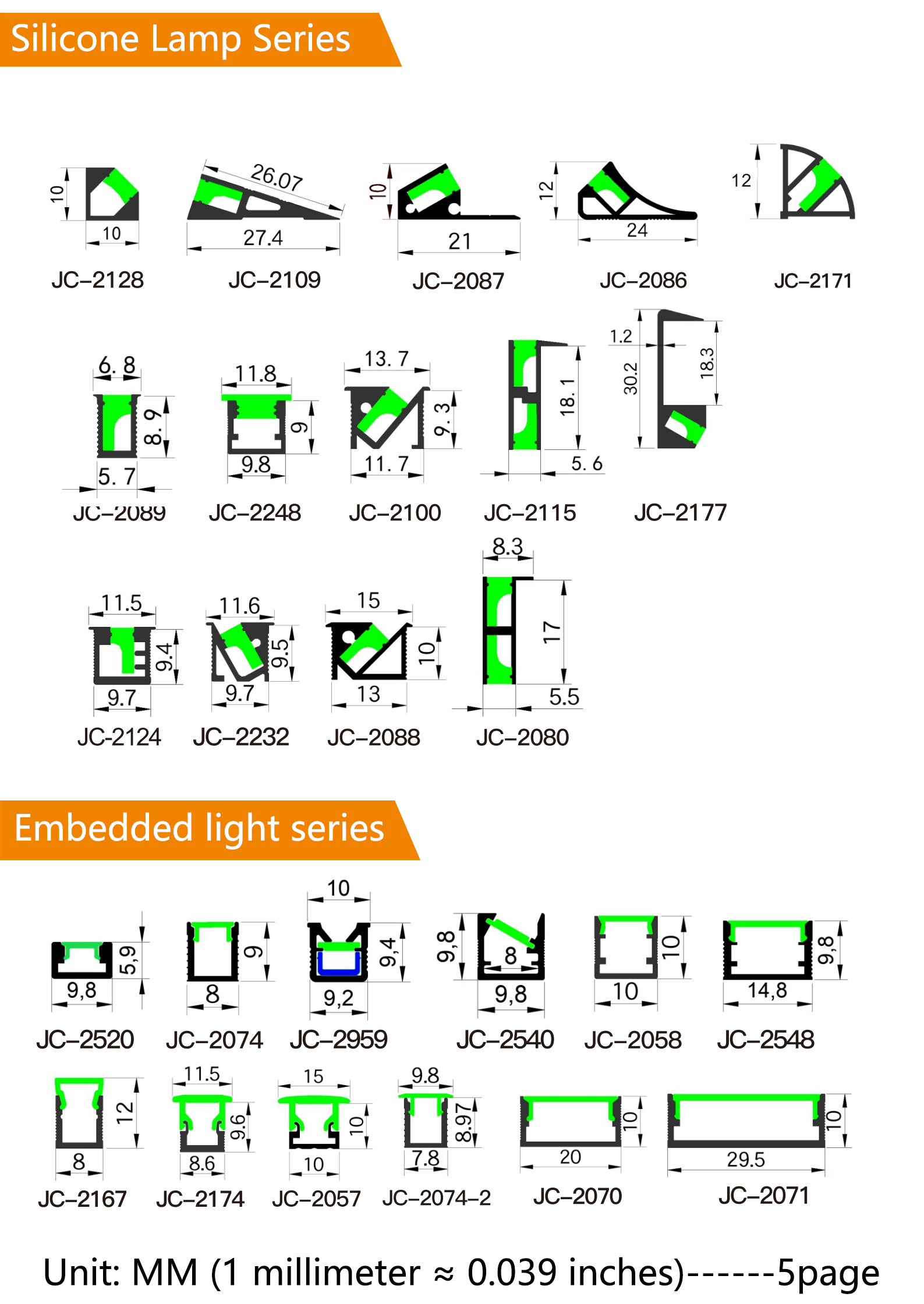 Aluminum lighting material 5