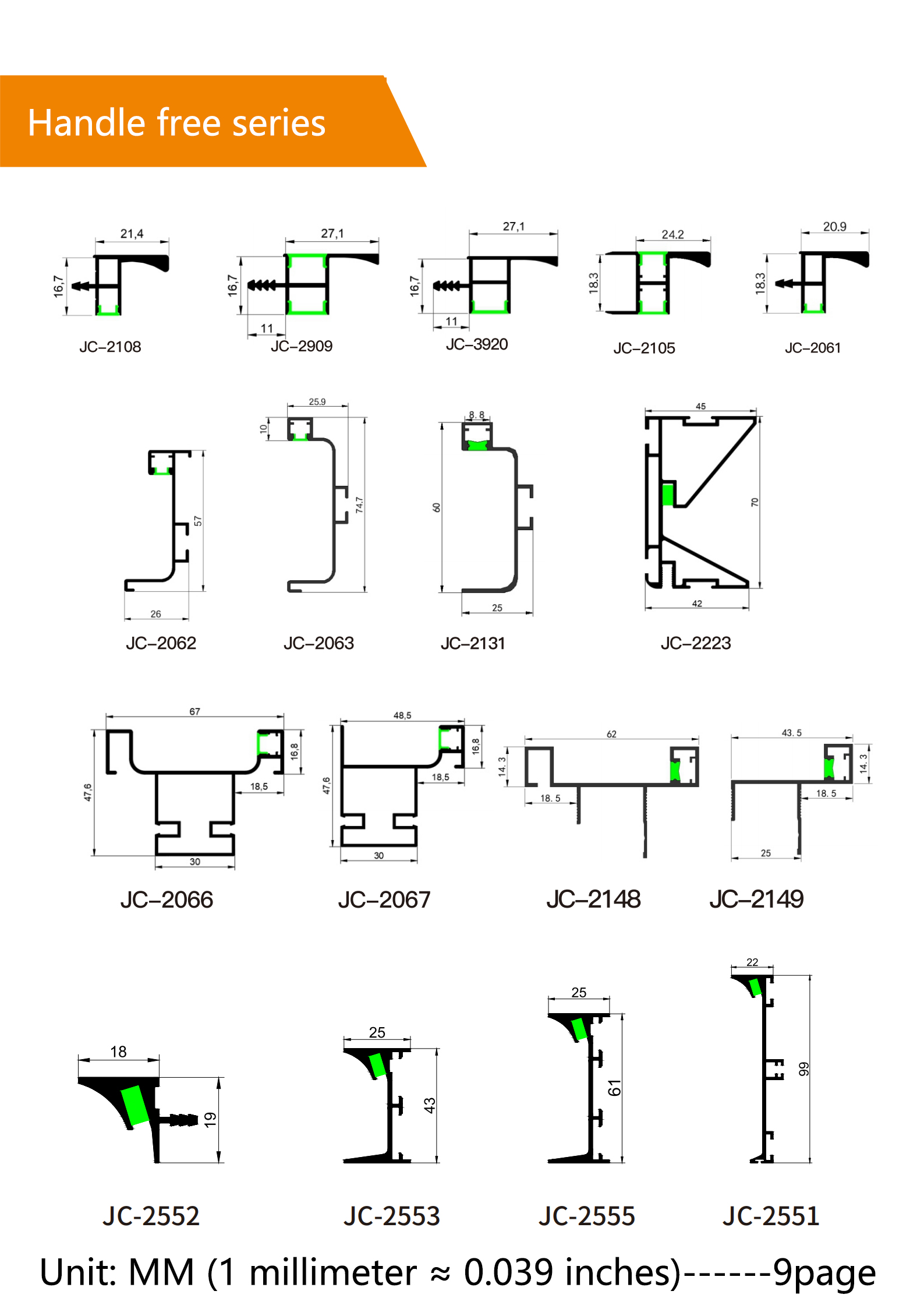 Aluminum lighting material 9