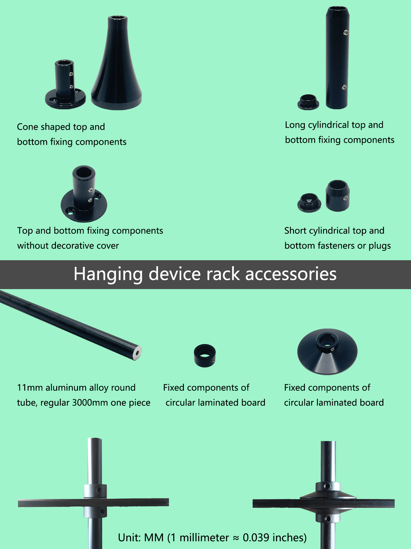 Hanging device rack accessories